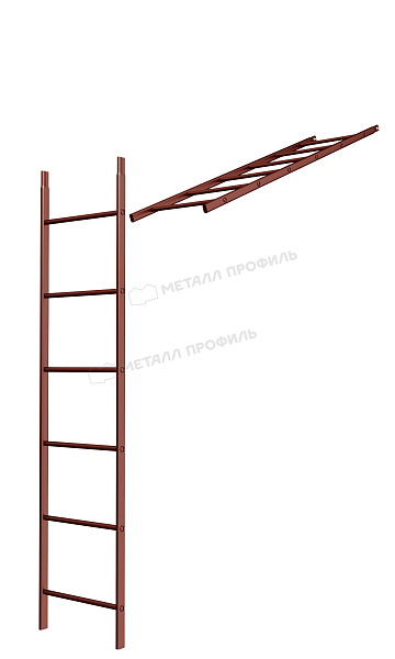 Лестница кровельная стеновая дл. 1860 мм без кронштейнов (3011) ― где заказать в Ярославле? В Компании Металл Профиль!