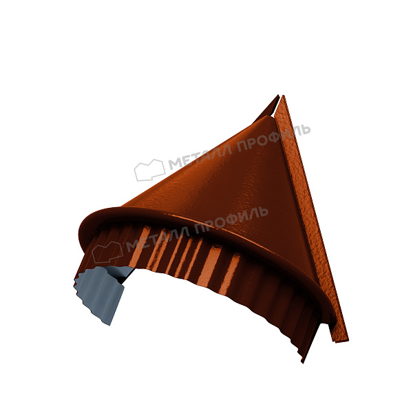 Заглушка конька круглого конусная (AGNETA-03-Copper\Copper-0.5) ― приобрести по умеренной цене в Компании Металл Профиль.