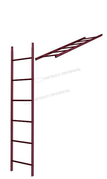 Такую продукцию, как Лестница кровельная стеновая дл. 1860 мм без кронштейнов (3005), можно купить в Компании Металл Профиль.